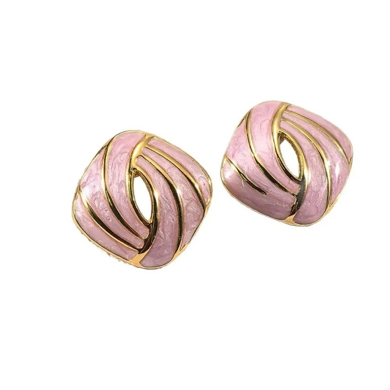 The Black Pearl Accessories Golden Pink Stainless Steel Earring - Image 1