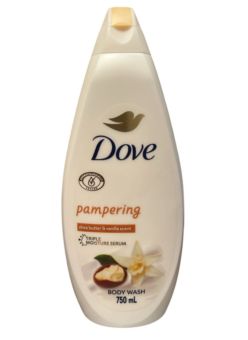 Dove Pampering Shea Butter And Vanilla Scent Body Wash 750 ML 