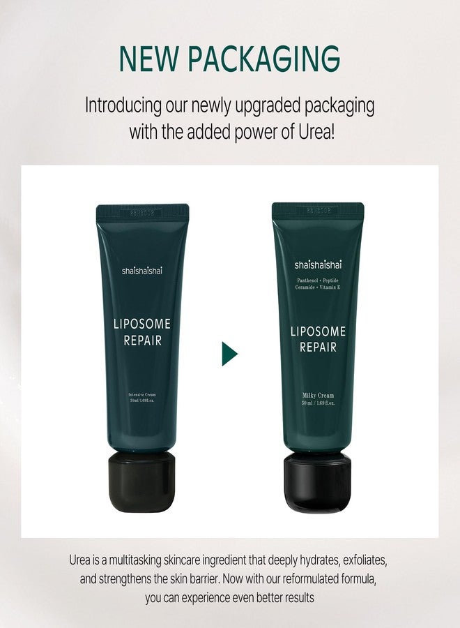 shaishaishai LIPOSOME REPAIR MILKY Cream, 72HR Intensive Hydration, Skin Barrier Repair with Urea 6%, Advanced Deep Penetration, Lightweight, Non-Greasy Formula for Oily & Combination Skin, 1.69 fl oz - Image 2