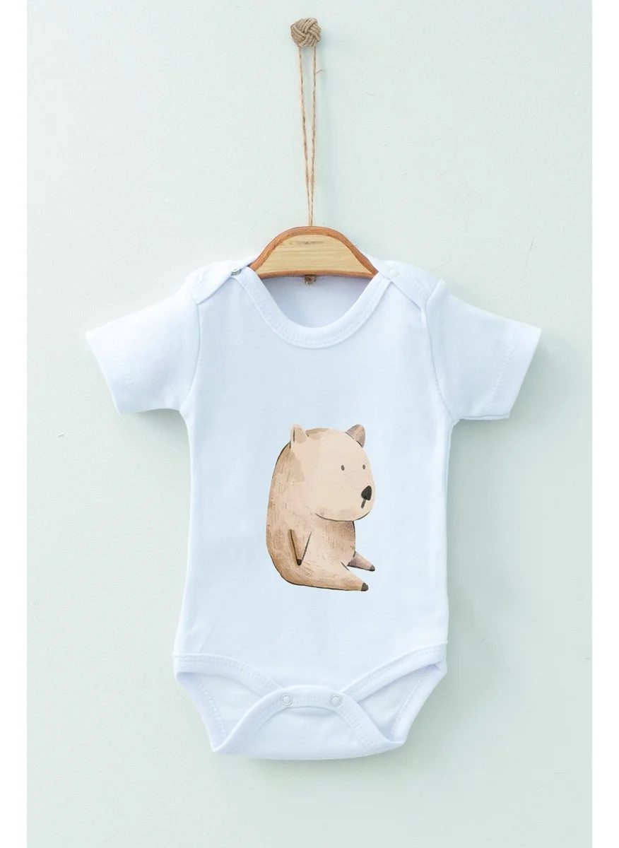 Ada Bebek Çocuk Ada Baby Kids Cotton Organic Watercolor Short Sleeve Bodysuit