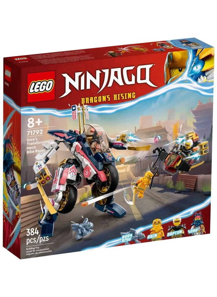 LEGO LEGO - Sora's Transforming Mech Bike Racer 384 Pieces - 71792  - Image 1