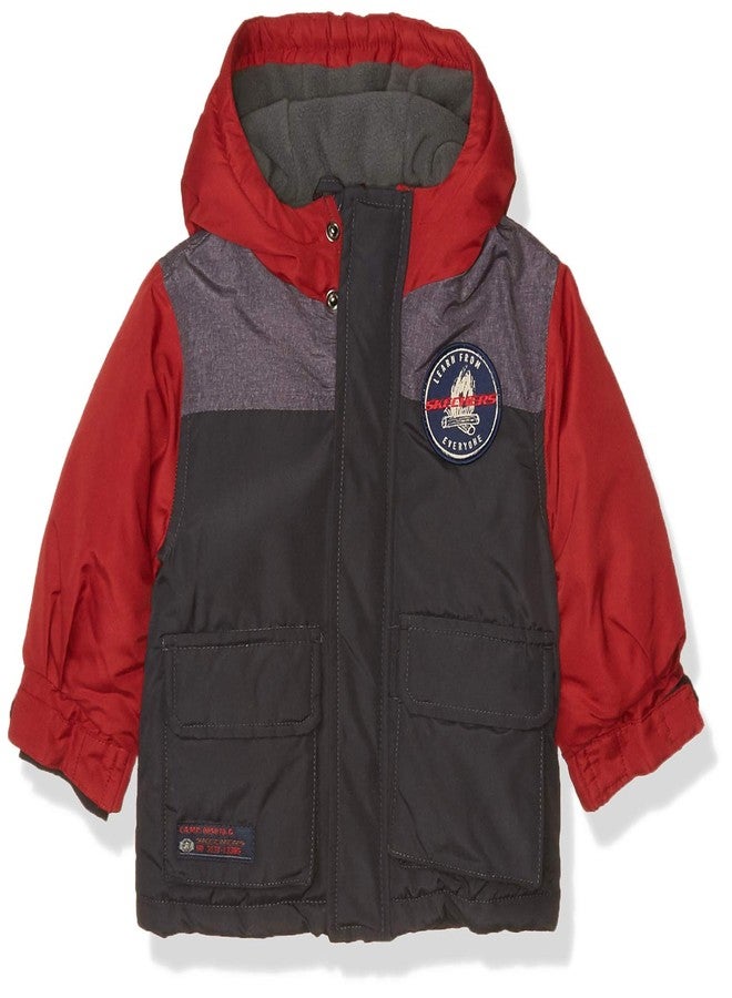 Skechers Baby Boys Outdoorsman Jacket, red, 18M - Image 1