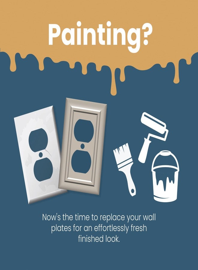 Franklin Brass Classic Architecture (1-Pack) Decorative Light Switch Covers Combination Pure White Toggle, Decorator/Rocker Combo | Wall Plate Outlet Cover Switch Plates W35246-PW-C - Image 5