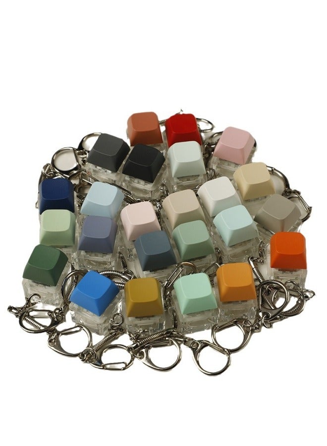 Candy-colored Single-keyboard Tester Press-sound Multi-color Combination No-light Strip Light Optional Digital Computer Keyboard-Color:Gray Blue Finished Product With Light