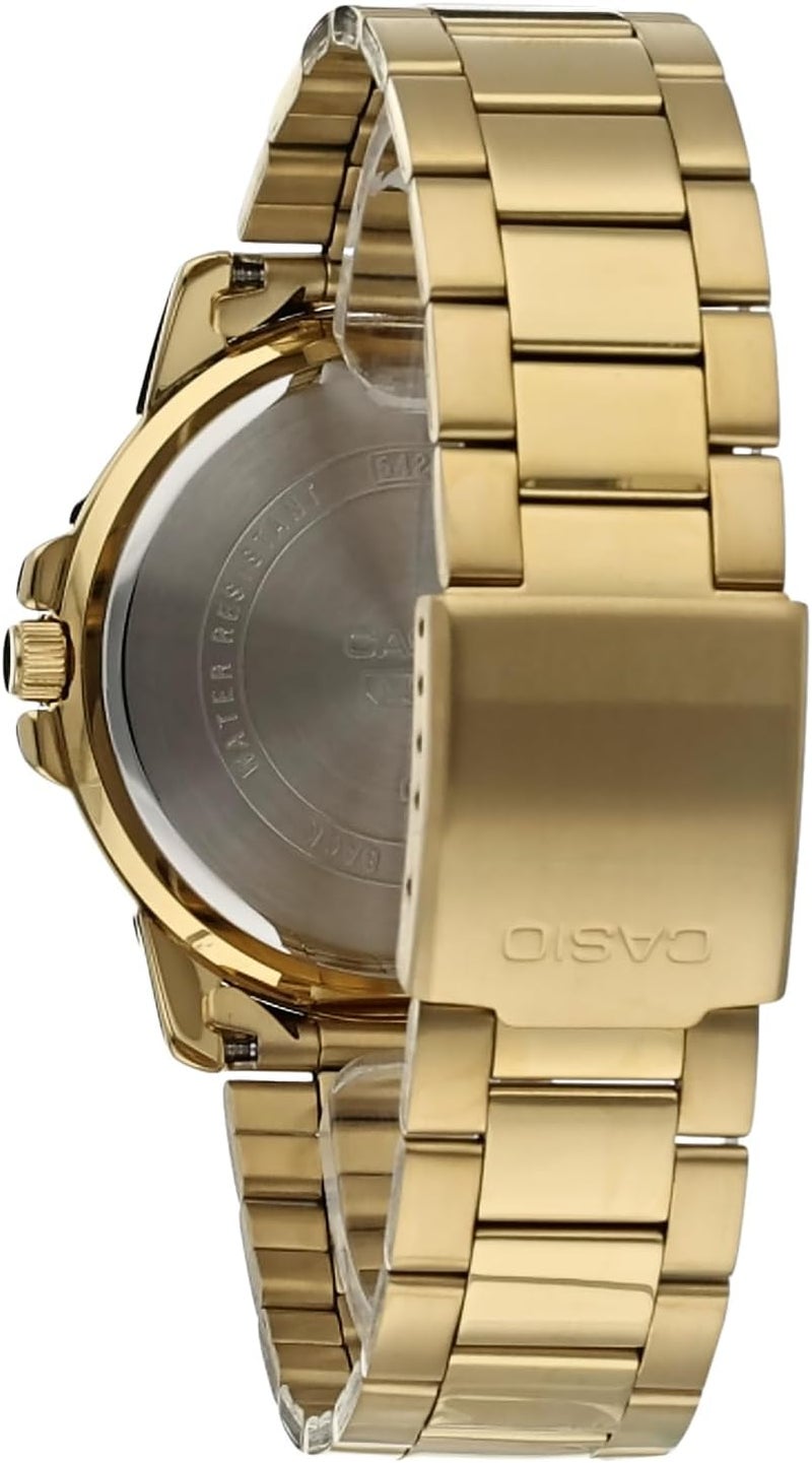 Casio Men's Watch - MTP-VD300G-1EUDF Black Dial, Gold Band - Image 3