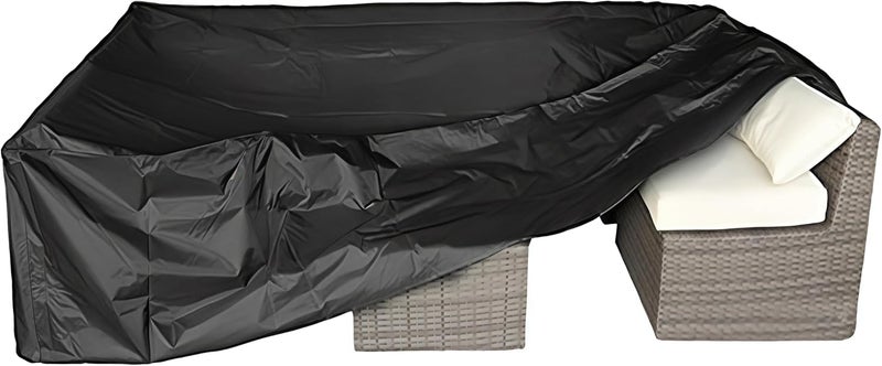 CKCLUU غطاء مجموعة أثاث الفناء، غطاء مجموعة الأريكة القسمية الخارجية، غطاء مجموعة الطاولة والكراسي الخارجية، مقاوم للماء، 110 بوصة طول × 83 بوصة عرض × 28 بوصة ارتفاع - Image 1