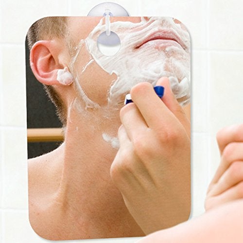 QSHAVE Fogless Shower Mirror Large Size with Suction Hook and Adhesive Hook Perfect for Shaving - Image 3
