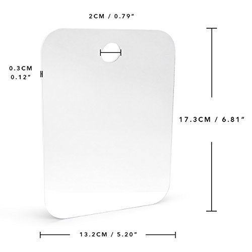 QSHAVE Fogless Shower Mirror Large Size with Suction Hook and Adhesive Hook Perfect for Shaving - Image 4