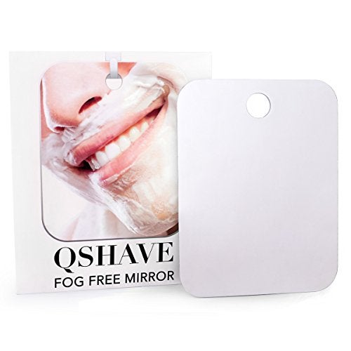 QSHAVE Fogless Shower Mirror Large Size with Suction Hook and Adhesive Hook Perfect for Shaving - Image 1