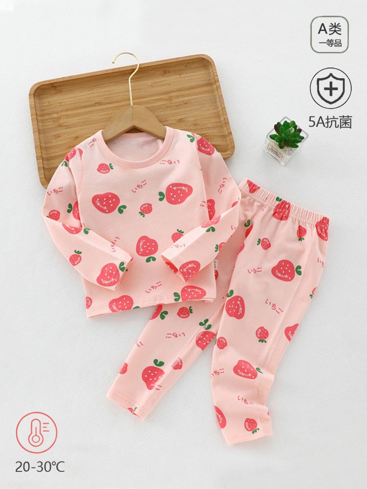 Lycra Underwear 95% Pure Cotton Seamless Children'S Thermal Underwear Pajamas Homewear Set Antibacterial And Warm - Image 2