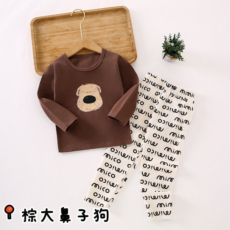 Lycra Underwear 95% Pure Cotton Seamless Children'S Thermal Underwear Pajamas Homewear Set Antibacterial And Warm - Image 1