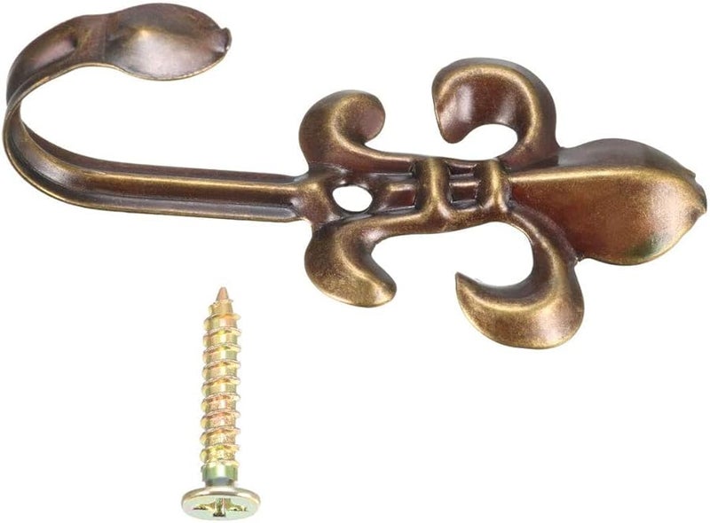 خطافات حائط برونزية عتيقة 4 قطع مقاس 77 مم × 40 مم × 25 مم للمعاطف والمناشف والمفاتيح والقبعات - Image 3