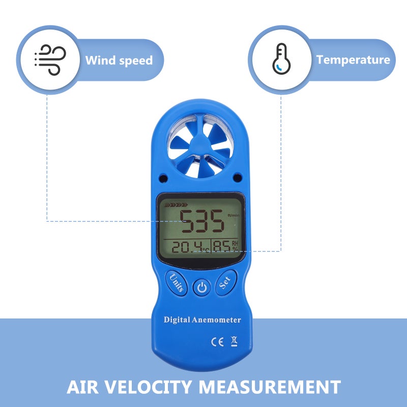 1Pc Mini Handheld Digital Anemometer Practical Hygrothermograph with No Battery - Image 5