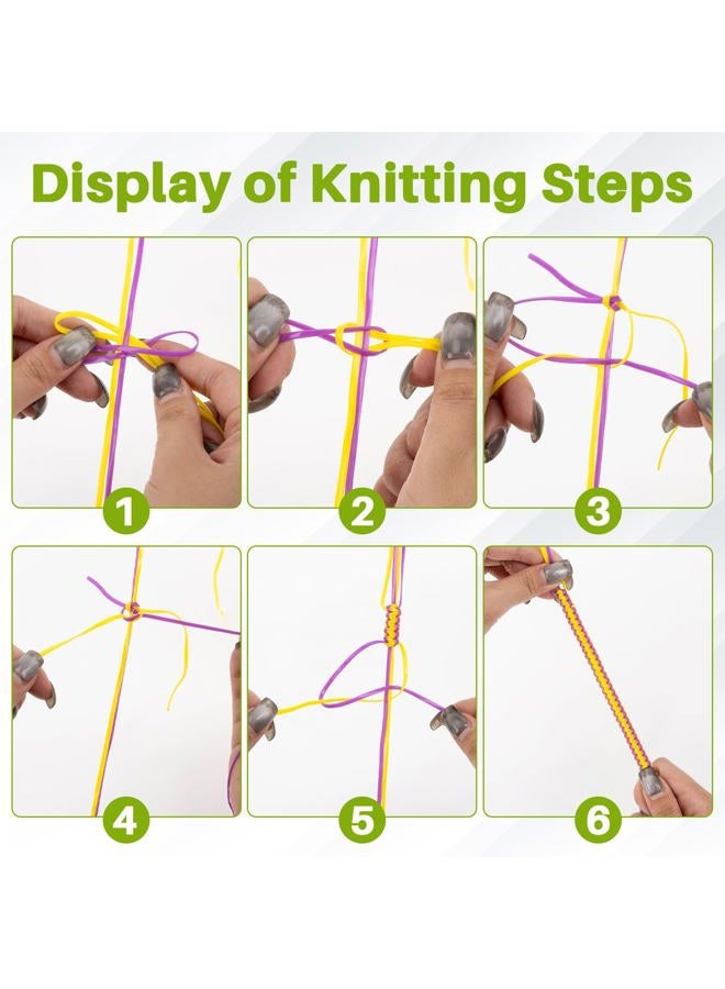 Rainflow Plastic Lanyard String Kit - Lanyard Making Kit,Plastic String Lacing Cord for Bracelet Making,Making Weaving for Keychain Crafts, Strings Lacing Cord Bracelet 12 Colors - Image 4