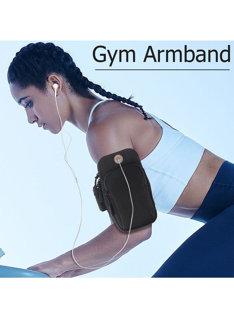 Qiccijoo Running Phone Holder Gym Armband Arm Bag for iPhone 17 Pro Max 16 15 14 13 Galaxy Ultra Edge S25 S24 S23 S22 S21 S20 Note 20 10(Black) - Image 5
