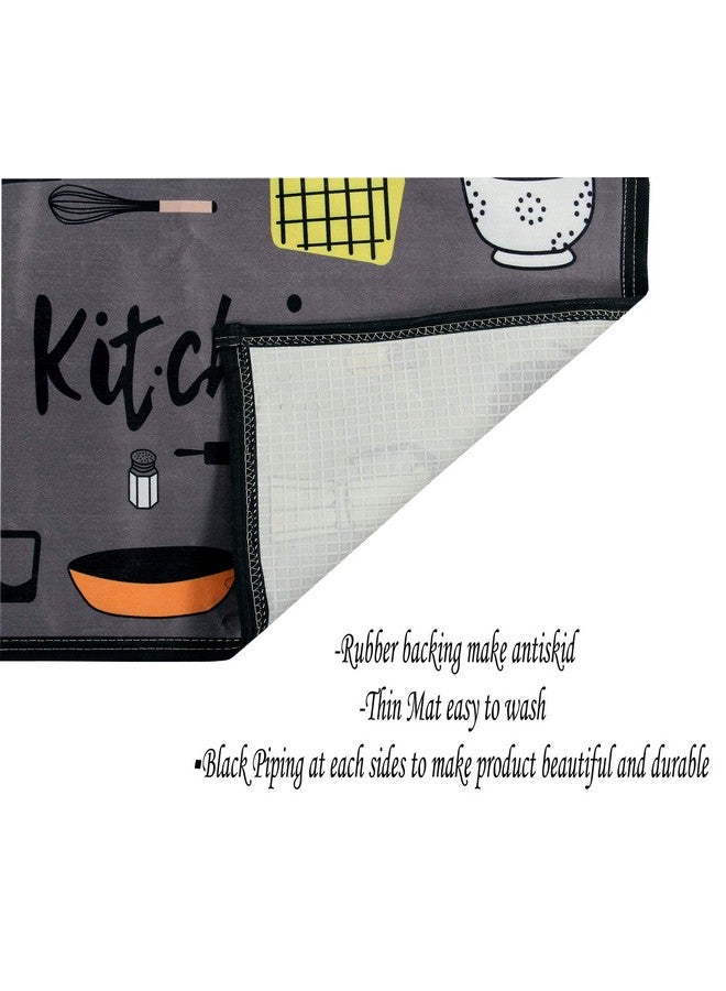 AAZEEM Abstract Kitchen Floor Mat & Runner with Anti Skid Backing (Grey, Rubber, Standard) - Image 5