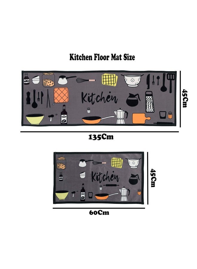 AAZEEM Abstract Kitchen Floor Mat & Runner with Anti Skid Backing (Grey, Rubber, Standard) - Image 4