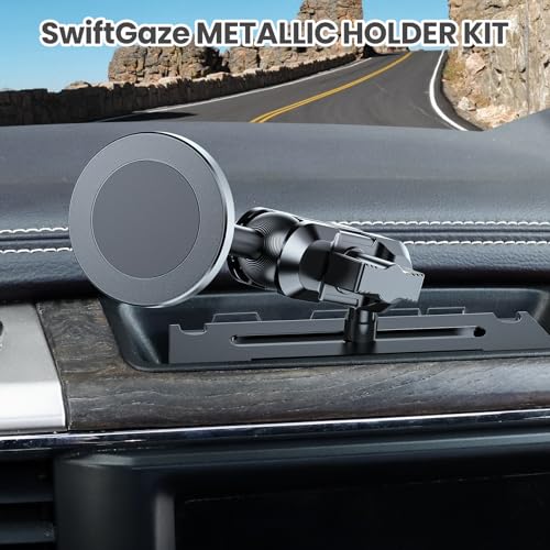 SwiftGaze Metal Magnetic Phone Mount for 2013-2018 RAM 1500/2500/3500 & 2019+ RAM Classic, OEM Holes Screws Install Super Stable for Off Road Bumpy Road Dodge 1500 Phone Holder Cool Ram Accessory - Image 3