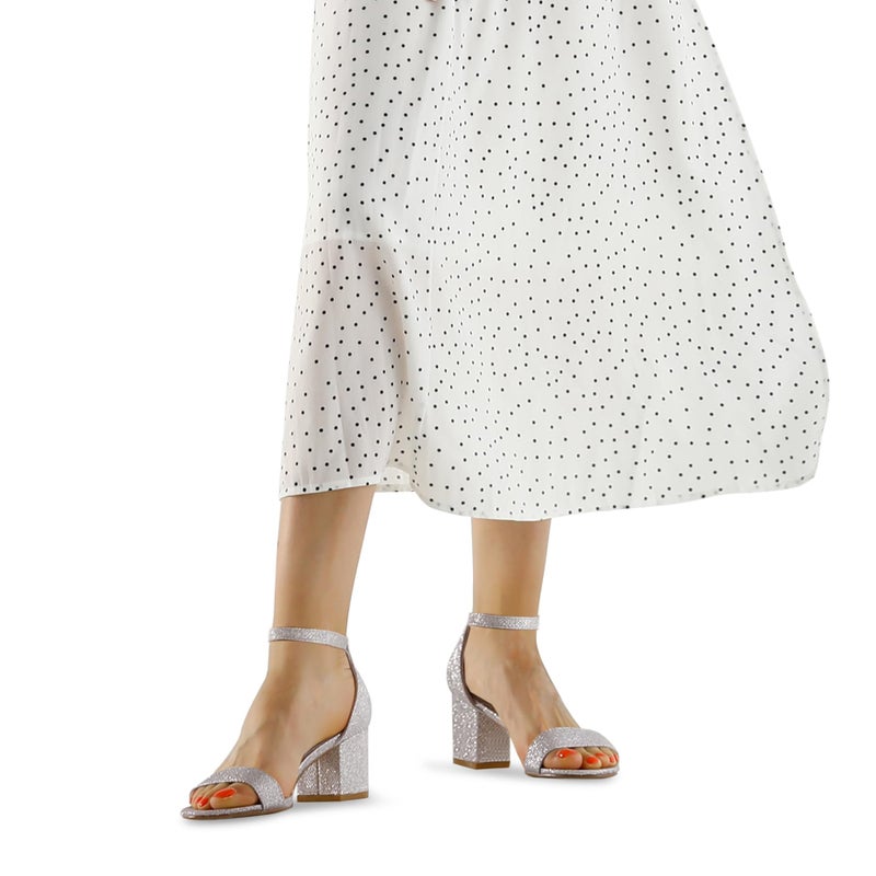 mysoft Women's Chunky Low Heels Open Toe Block Heeled Dress Ankle Strap Pump Wedding Sandals - Image 2