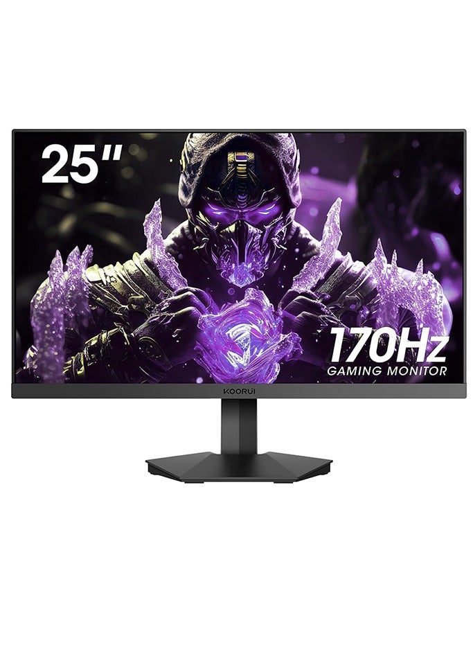 KOORUI 24.5 Inch FHD 170hz Gaming Monitor, Computer Monitors Full HD (1920 x 1080), VA, 1ms, FreeSync & G-Sync Compatible, 2X HDMI(144Hz) & DisplayPort(170Hz), sRGB 99%, VESA, Tilt Adjustable, Eye Care