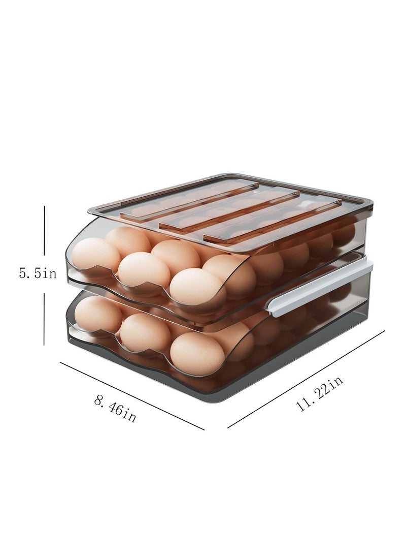 Generic - Egg Holder for refrigerator Automatic Rolling，Egg Tray Fridge Organizer For Household，Egg Storage Rack，Refrigerator Storage Container，Egg Storage box，Egg Tray Food Container (2) - Image 1