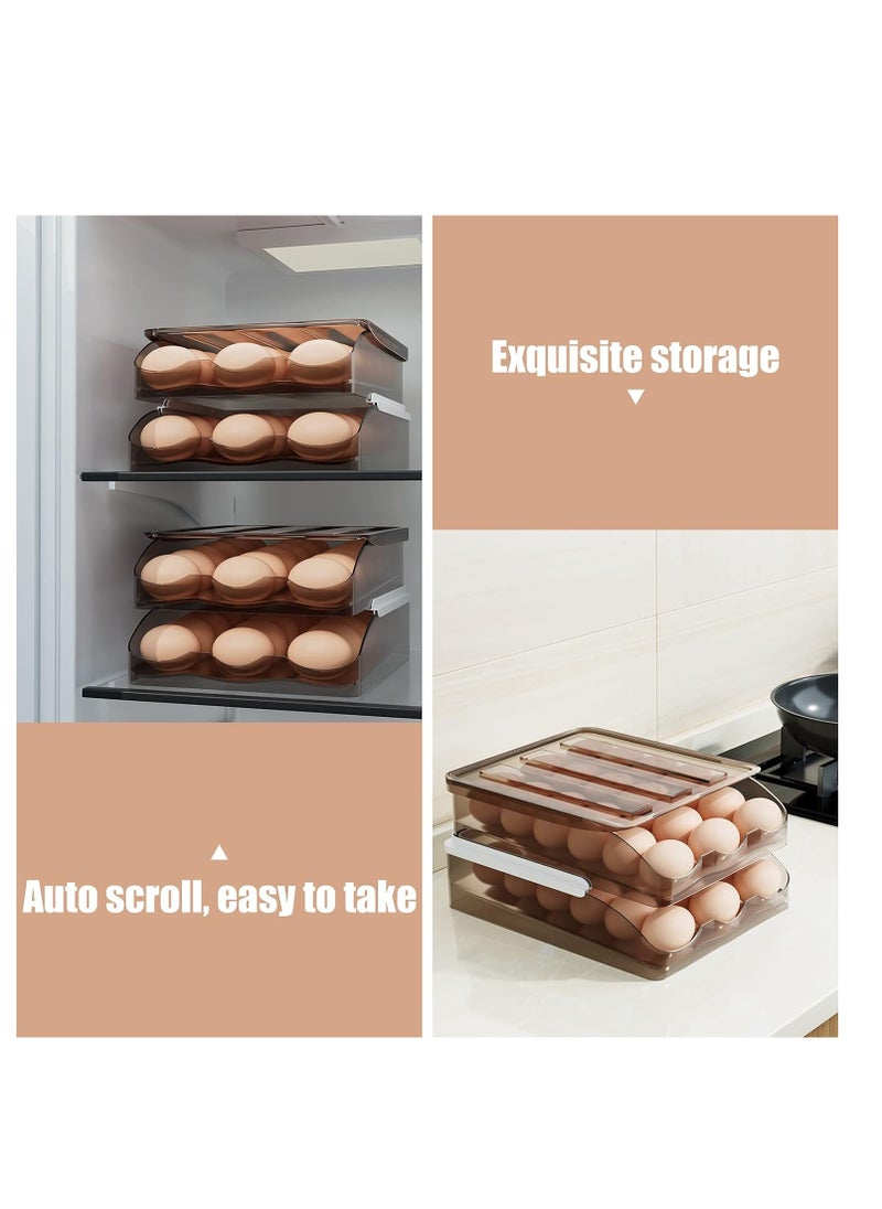 Generic - Egg Holder for refrigerator Automatic Rolling，Egg Tray Fridge Organizer For Household，Egg Storage Rack，Refrigerator Storage Container，Egg Storage box，Egg Tray Food Container (2) - Image 1