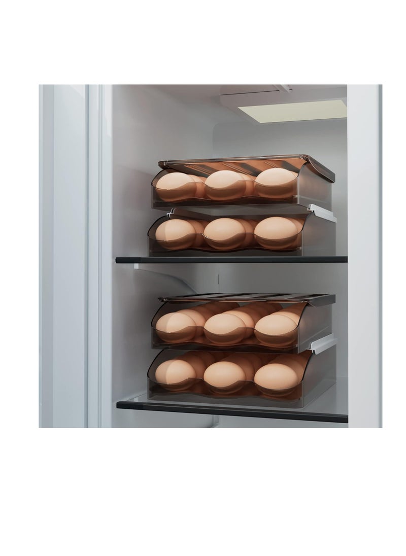 Generic - Egg Holder for refrigerator Automatic Rolling，Egg Tray Fridge Organizer For Household，Egg Storage Rack，Refrigerator Storage Container，Egg Storage box，Egg Tray Food Container (2) - Image 1