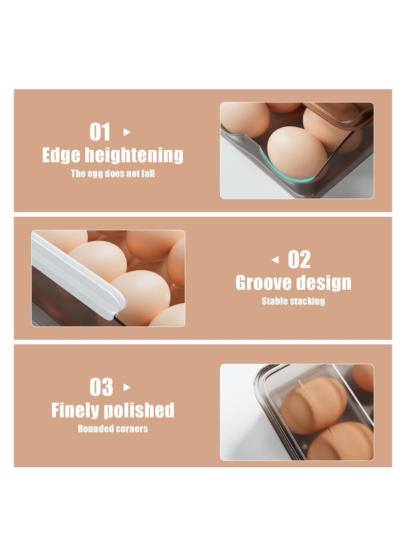 Generic - Egg Holder for refrigerator Automatic Rolling，Egg Tray Fridge Organizer For Household，Egg Storage Rack，Refrigerator Storage Container，Egg Storage box，Egg Tray Food Container (2) - Image 1