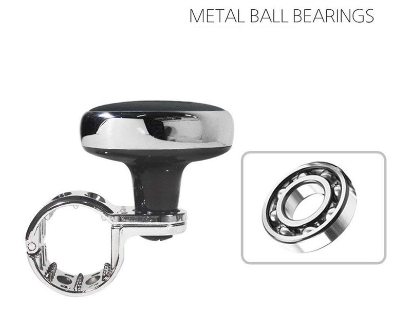 Oshotto مقبض الطاقة I-QUE (SK-016) لعجلة القيادة مع دوار متوافق مع تويوتا إنوفا كريستا (أسود) - Image 4