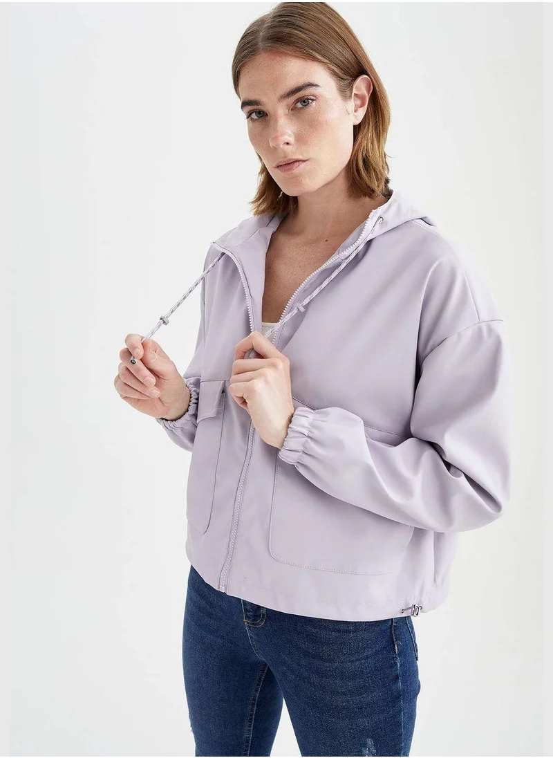 ديفاكتو Woman Relax Fit Hooded Raincoat