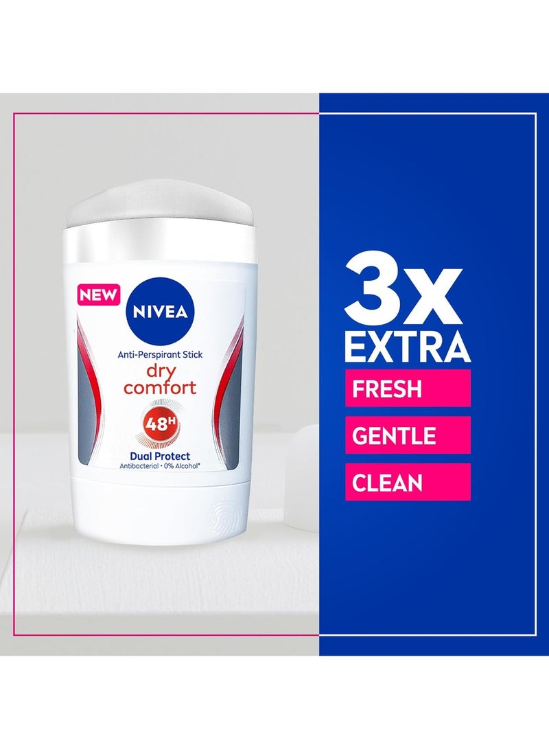 Nivea Deodorant Stick dry comfort dual protect 50ml - Image 4