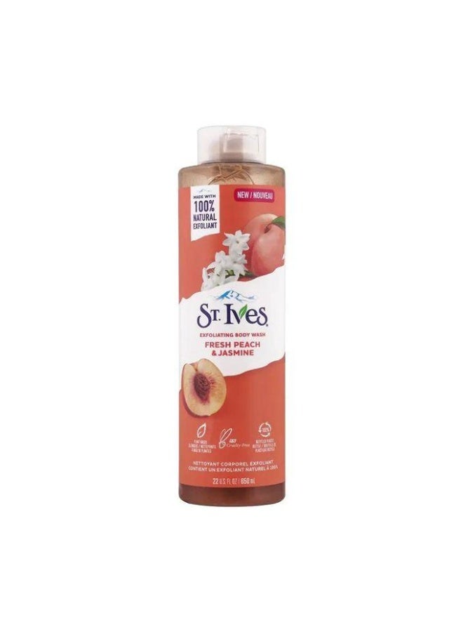 St. lves Fresh Peach & Jasmine Body Wash 650 ml - Image 1