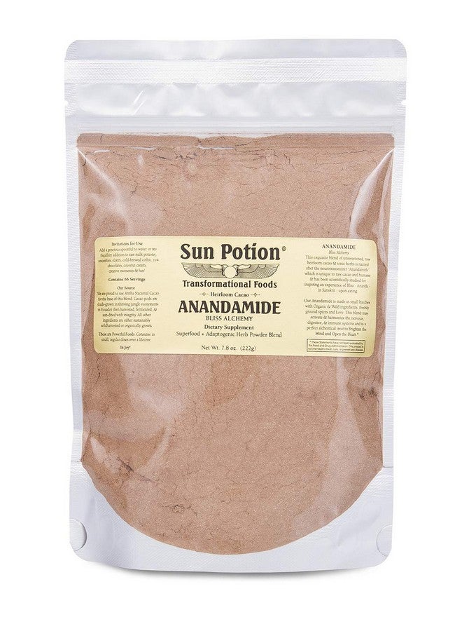 Sun Potion Organic Anandamide 222g by Sun Potion - Raw Unsweetened Cacao Powder and Tonic Herbs - Includes Tocos Ashwagandha Reishi Maca Moringa Turmeric Astragalus Cayenne Cinnamon and Others - Image 1