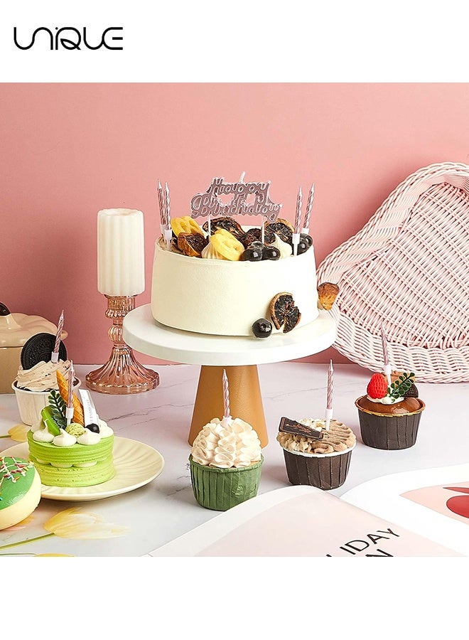 Unique 11 Pcs Candle Set - 2.95 inch Candle Short Thin Spiral Candle - Happy Birthday Candle Cake Birthday Candle Ornament - For Cake Decorating Birthday Decoration Party Supplies (Rose Gold) - Image 5