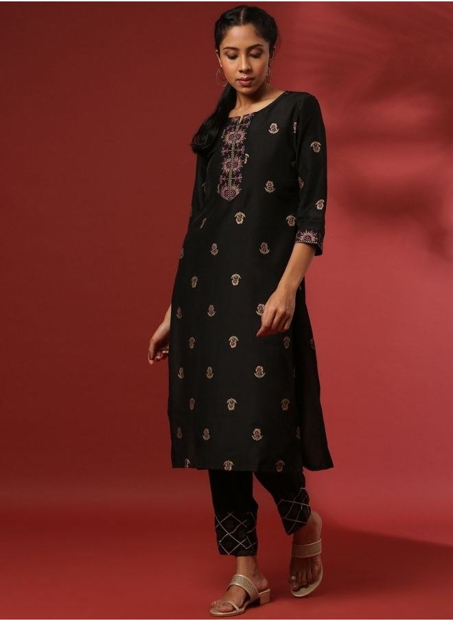 Prointed straight kurta- black - pzsku/Z9BC52A16EEF6099FAF3DZ/45/_/1740146437/5e53c287-5287-4850-9885-bddd68baf9b5