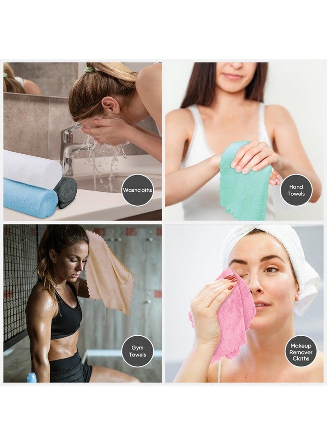 Orighty Ultra Soft Washcloths 48 Pack, Premium Microfiber Towel Sets 12 x 12 inches, Absorbent and Quick Drying Coral Velvet Washcloth, Versatile Wash Cloth for Bathroom, Hotel, and Gym (Multi-Colors) - Image 5