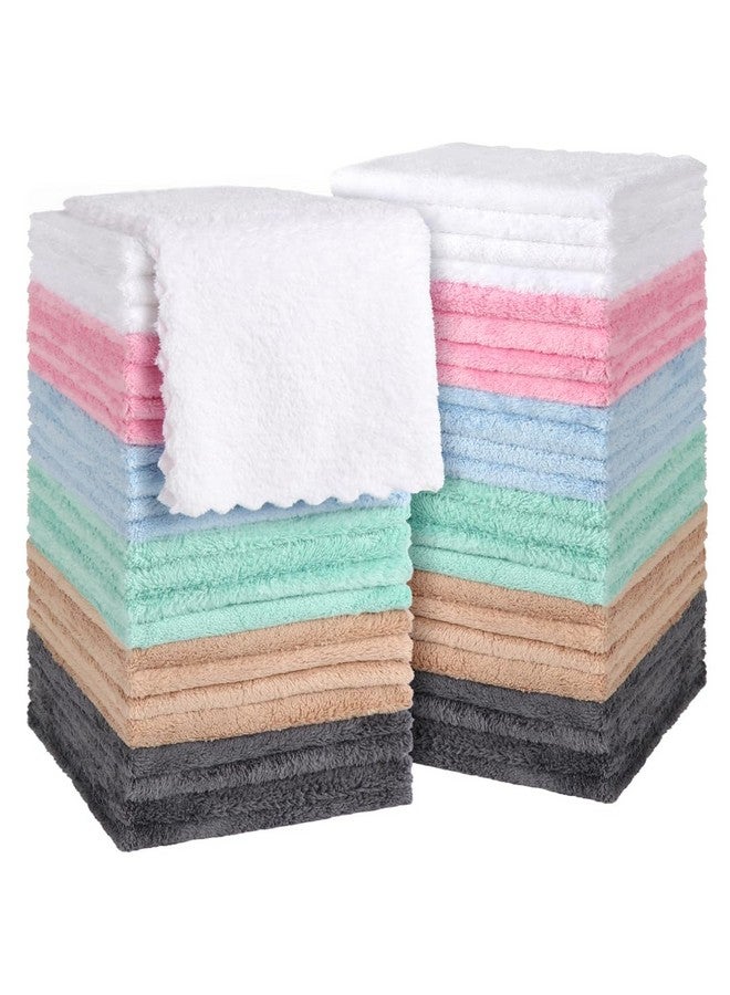 Orighty Ultra Soft Washcloths 48 Pack, Premium Microfiber Towel Sets 12 x 12 inches, Absorbent and Quick Drying Coral Velvet Washcloth, Versatile Wash Cloth for Bathroom, Hotel, and Gym (Multi-Colors) - Image 1