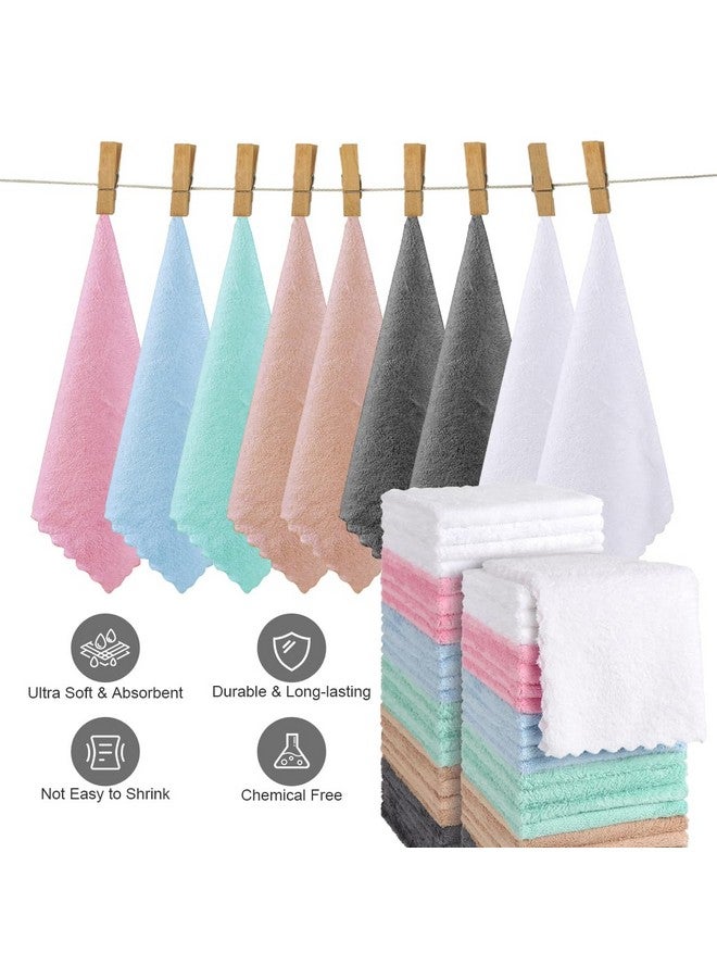 Orighty Ultra Soft Washcloths 48 Pack, Premium Microfiber Towel Sets 12 x 12 inches, Absorbent and Quick Drying Coral Velvet Washcloth, Versatile Wash Cloth for Bathroom, Hotel, and Gym (Multi-Colors) - Image 3