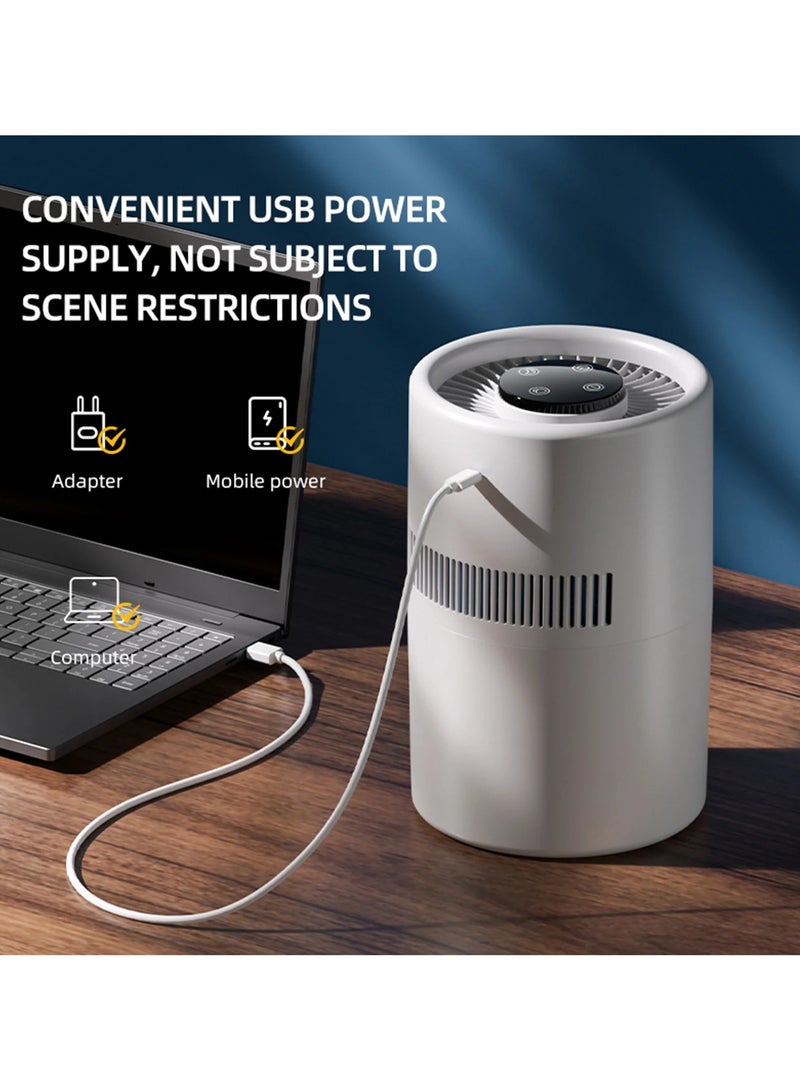 RUKYU Humidifier And Air Purifier In One 4L Humidifier Large Cool Mist Humidifier Diffuser Purifier Humidifier for Bedroom With Mist Level Controland Purification Filter That Removes Impurities - Image 2