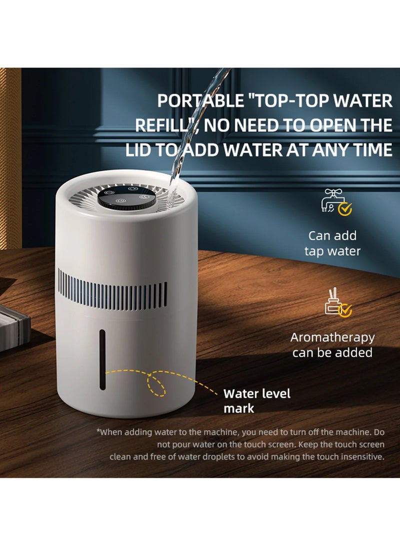 RUKYU Humidifier And Air Purifier In One 4L Humidifier Large Cool Mist Humidifier Diffuser Purifier Humidifier for Bedroom With Mist Level Controland Purification Filter That Removes Impurities - Image 5