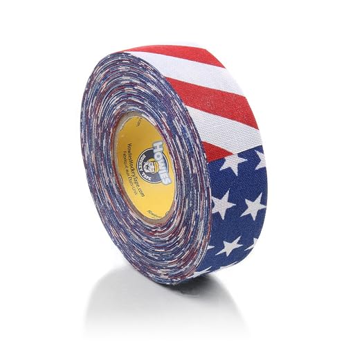 Howies Hockey - USA Flag Hockey Tape 1 Pack - Cloth Stick Tape - Strong, Long-Lasting Adhesive for Stick Blade, Lacrosse, Baseball - 1 Inch x 20 Yards - Professional Quality - Image 1
