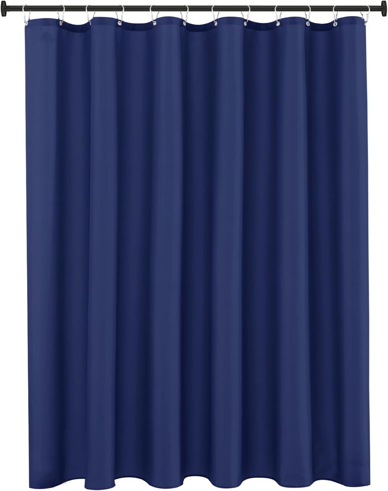 Biscaynebay Hotel Quality Fabric Shower Curtain Liners 72 Inch by 72 Inch, Navy Water Resistant Bathroom Curtains, Rust Resistant Grommets Weighted Bottom Hem Machine Washable - Image 1