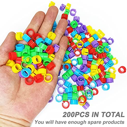 Gmeily 200Pcs 8mm Coturnix Quail Leg Bands Baby Chick Leg Bands Pigeon Bands Chicken Leg Bands Rings 8/16/20/25mm - Image 4