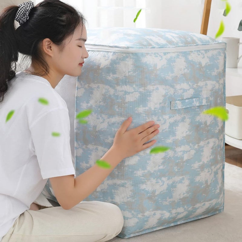 cheekyglo (Blue) Storage Bag Multipurpose Duty Laundry Bag for Damp Proof Luggage Suitcase Clothes Comforters Furniture Blankets Cover Washable - Image 2