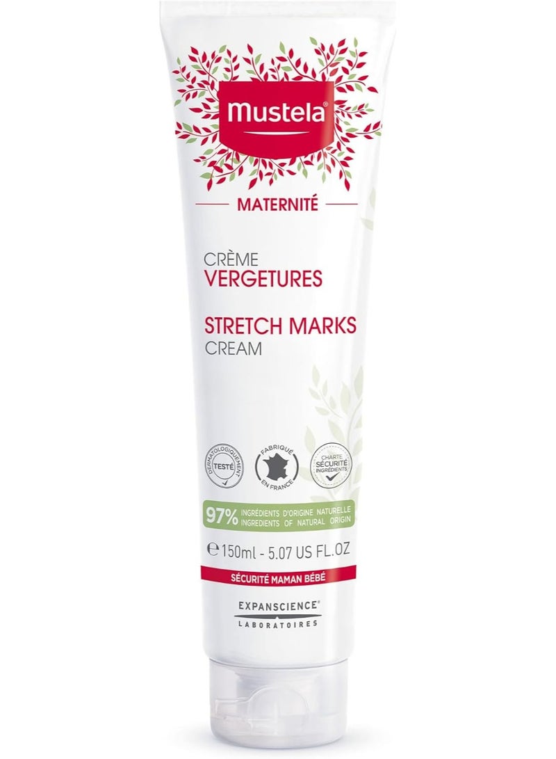 Mustela Maternity Stretch Marks Cream for Pregnancy - Natural Skincare Massage Moisturizer with Natural Avocado, Maracuja & Shea Butter - Lightly Fragranced or Fragrance Free - 150ml - Image 2