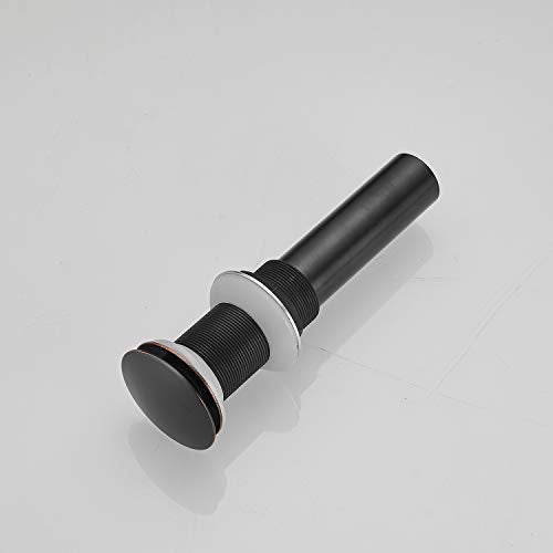 BWE Pop Up Drain Fits Bathroom Standard Sink Hole 1-1/2" to 1-3/4" Bathroom Faucet Vessel Vanity Sink Drain Stopper Without Overflow Oil Rubbed Bronze - Image 4