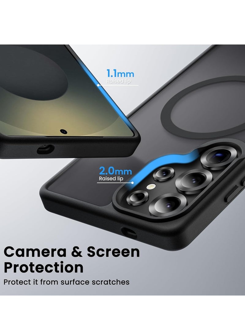 YoYoTech S25 Ultra Magnetic Case Compatible with Magsafe,Matte Finish Transculent Soft Back   Shockproof S25 Ultra case 6.86' Ultra Thin Anti-Scratch Cover - Image 5
