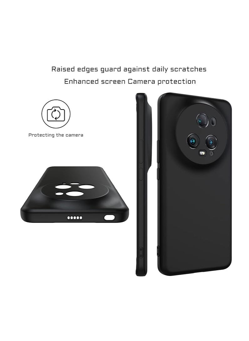 General Honor Magic 5 Pro Phone Case + [1 Pack] Honor Magic 5 Pro Tempered Glass 3D Screen Protector, Soft Silicone Phone Case TPU [Scratch Resistant] [Slim] [Shock Resistant]  - Image 3