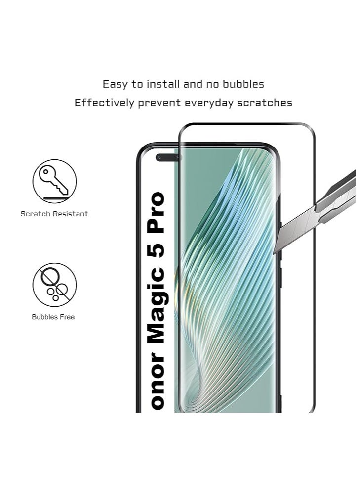 General Honor Magic 5 Pro Phone Case + [1 Pack] Honor Magic 5 Pro Tempered Glass 3D Screen Protector, Soft Silicone Phone Case TPU [Scratch Resistant] [Slim] [Shock Resistant]  - Image 5