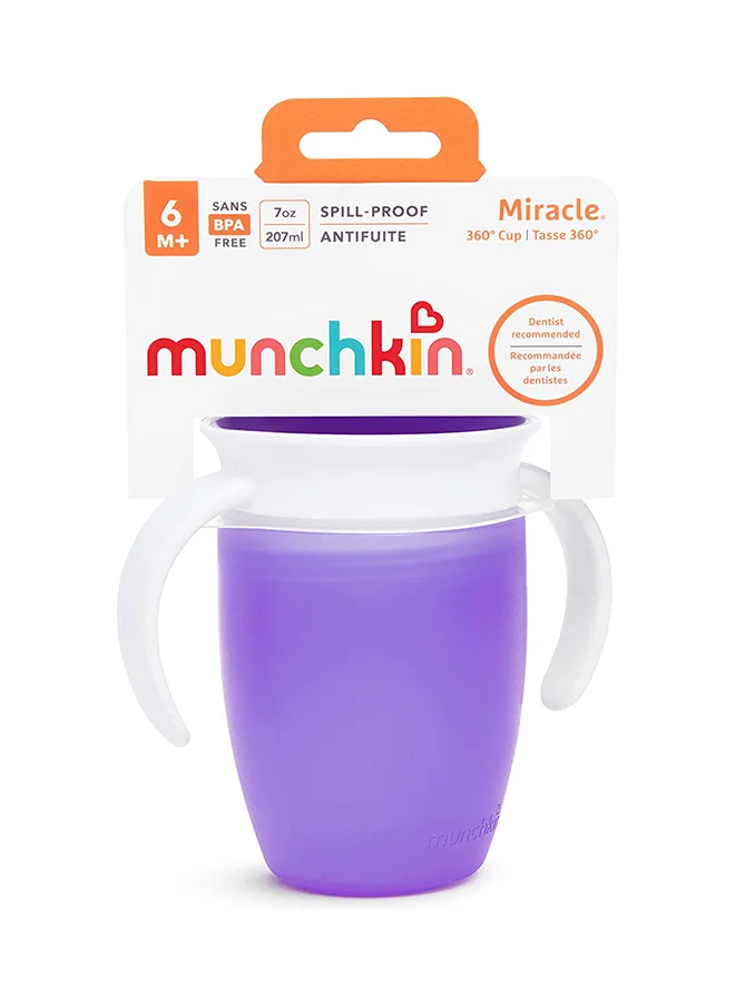 Munchkin Miracle 360 Degree Trainer Cup 7 Oz/207 Ml Purple